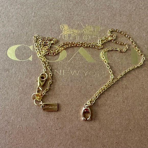 Coach Dainty Minimalist Signature C Pendant 18k/.925 Necklace - Picture 6 of 8